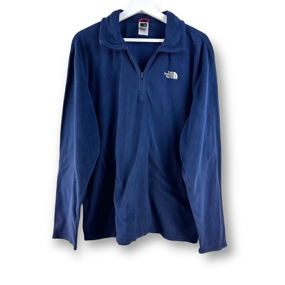 The North Face blue men’s fleece‎ 1/2 zip jacket size L